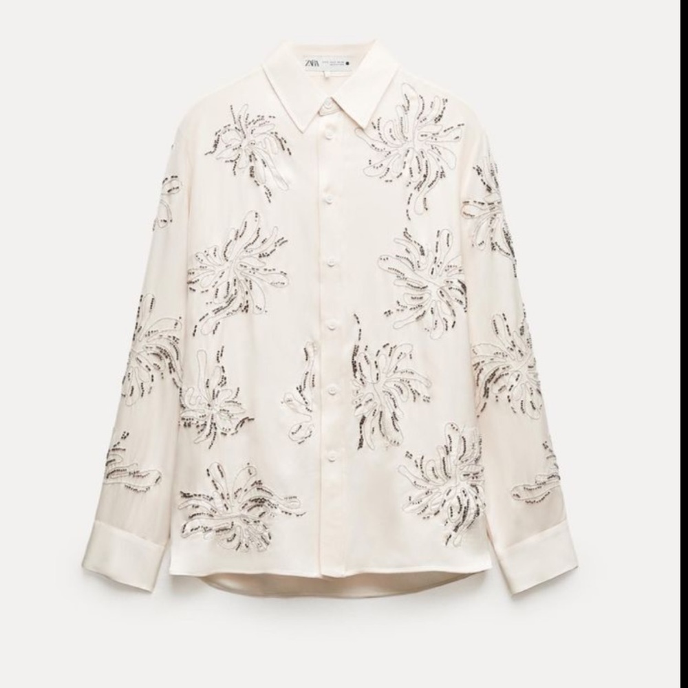 EMBROIDERED BEADED SHIRT ZW COLLECTION
